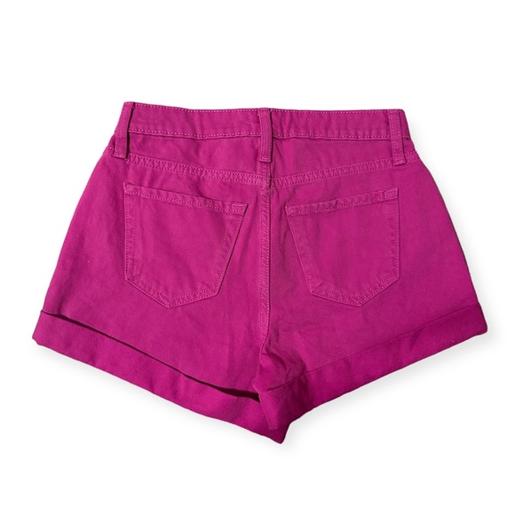 Wild Fable Magenta/Hot Pink Highest Rise Mom Denim Shorts NWT - Picture 2 of 11